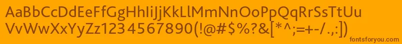 Blisspro Font – Brown Fonts on Orange Background