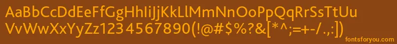 Blisspro Font – Orange Fonts on Brown Background