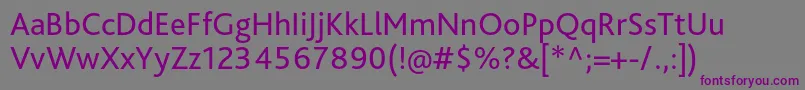 Шрифт Blisspro – фиолетовые шрифты на сером фоне