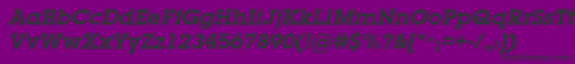 LugabookcBolditalic Font – Black Fonts on Purple Background