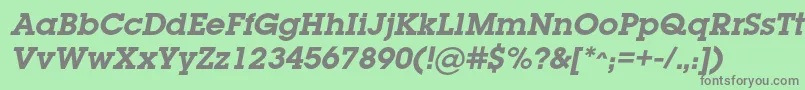 LugabookcBolditalic Font – Gray Fonts on Green Background