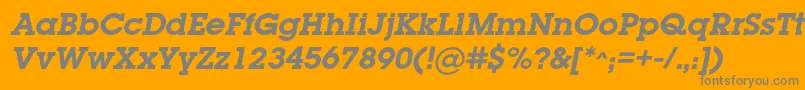 Шрифт LugabookcBolditalic – серые шрифты на оранжевом фоне