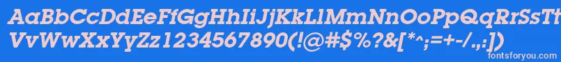 フォントLugabookcBolditalic – ピンクの文字、青い背景