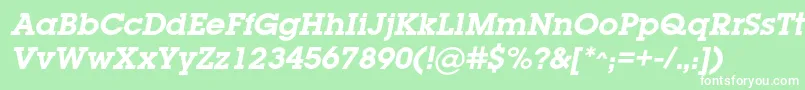LugabookcBolditalic Font – White Fonts on Green Background