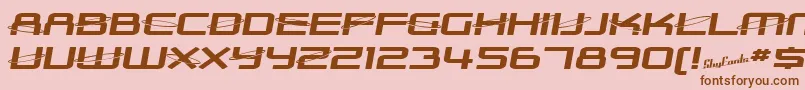 SfOuterLimitsExtended Font – Brown Fonts on Pink Background