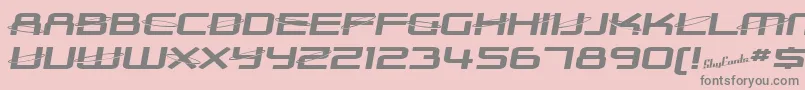 SfOuterLimitsExtended Font – Gray Fonts on Pink Background