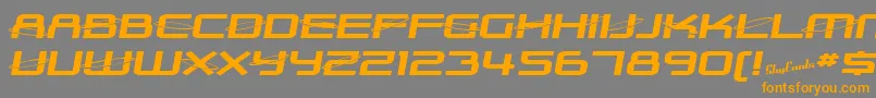 Fonte SfOuterLimitsExtended – fontes laranjas em um fundo cinza