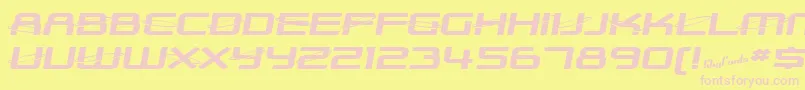 SfOuterLimitsExtended Font – Pink Fonts on Yellow Background