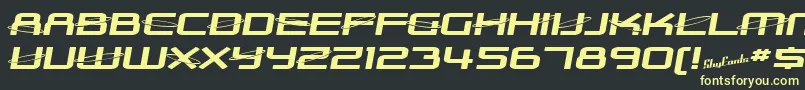 SfOuterLimitsExtended Font – Yellow Fonts on Black Background