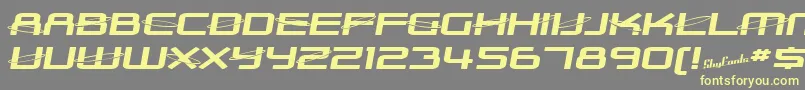 SfOuterLimitsExtended Font – Yellow Fonts on Gray Background