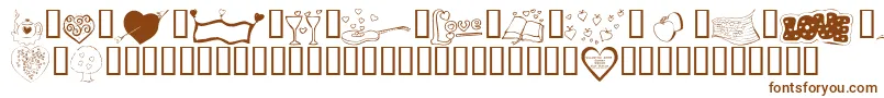 KrValentines2006Five Font – Brown Fonts on White Background