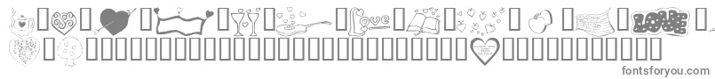 KrValentines2006Five Font – Gray Fonts on White Background