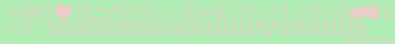 KrValentines2006Five Font – Pink Fonts on Green Background