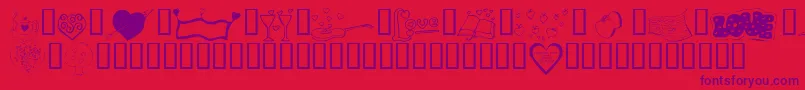 KrValentines2006Five Font – Purple Fonts on Red Background