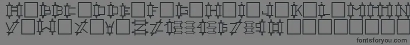 Fonte TorahRegular – fontes pretas em um fundo cinza