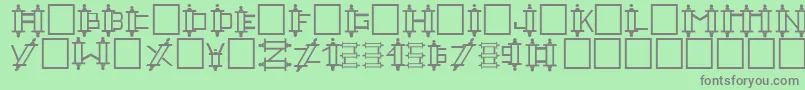 Czcionka TorahRegular – szare czcionki na zielonym tle