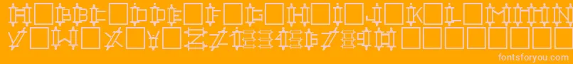fuente TorahRegular – Fuentes Rosadas Sobre Fondo Naranja