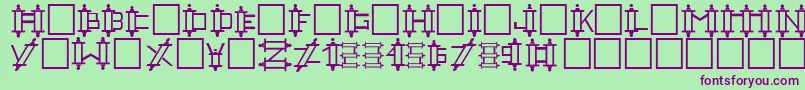TorahRegular-fontti – violetit fontit vihreällä taustalla