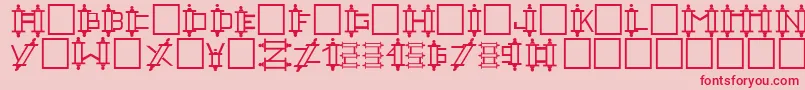 TorahRegular Font – Red Fonts on Pink Background