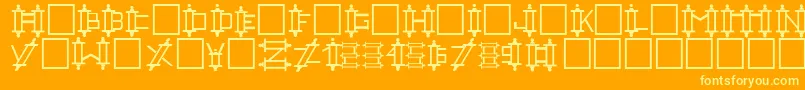 TorahRegular Font – Yellow Fonts on Orange Background