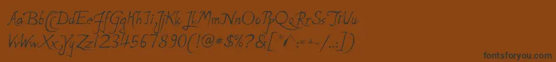 fuente P22MichelangeloRegular – Fuentes Negras Sobre Fondo Marrón
