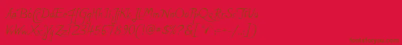 P22MichelangeloRegular Font – Brown Fonts on Red Background