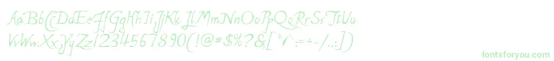 P22MichelangeloRegular Font – Green Fonts on White Background