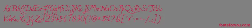 P22MichelangeloRegular-Schriftart – Rote Schriften auf grauem Hintergrund