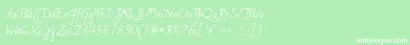 P22MichelangeloRegular Font – White Fonts on Green Background