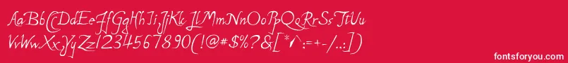 P22MichelangeloRegular Font – White Fonts on Red Background