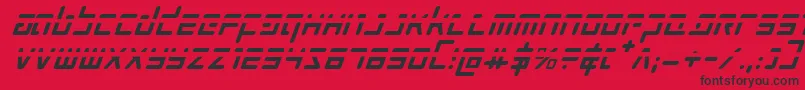 ProkofievPhaserItalic Font – Black Fonts on Red Background