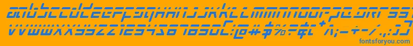 ProkofievPhaserItalic Font – Blue Fonts on Orange Background