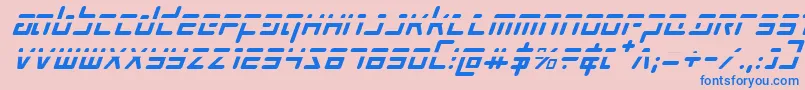 フォントProkofievPhaserItalic – ピンクの背景に青い文字