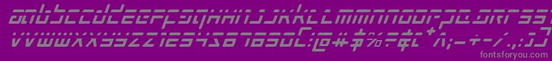 Lisätietoja ProkofievPhaserItalic-fontista ProkofievPhaserItalic-fontti – harmaat kirjasimet violetilla taustalla