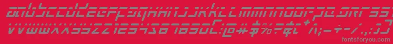 Шрифт ProkofievPhaserItalic – серые шрифты на красном фоне