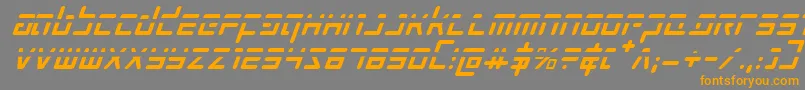 ProkofievPhaserItalic-fontti – oranssit fontit harmaalla taustalla