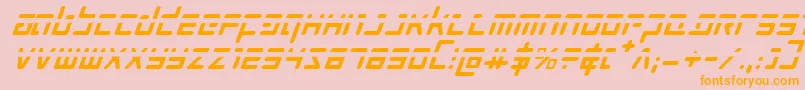 ProkofievPhaserItalic Font – Orange Fonts on Pink Background