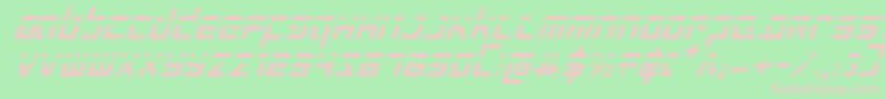 Шрифт ProkofievPhaserItalic – розовые шрифты на зелёном фоне