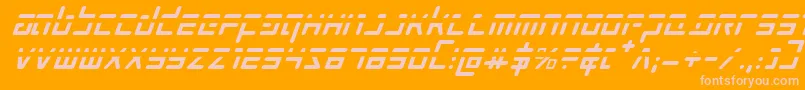 Шрифт ProkofievPhaserItalic – розовые шрифты на оранжевом фоне