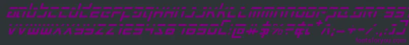 Czcionka ProkofievPhaserItalic – fioletowe czcionki na czarnym tle