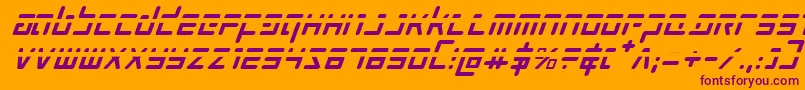 ProkofievPhaserItalic Font – Purple Fonts on Orange Background