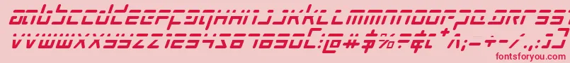 Czcionka ProkofievPhaserItalic – czerwone czcionki na różowym tle