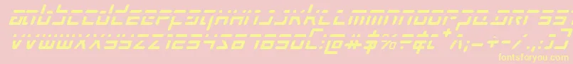 ProkofievPhaserItalic Font – Yellow Fonts on Pink Background