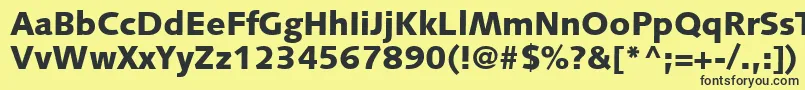 PfsyntaxBlack Font – Black Fonts on Yellow Background