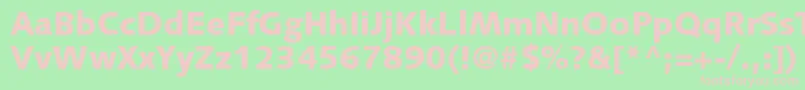 PfsyntaxBlack Font – Pink Fonts on Green Background