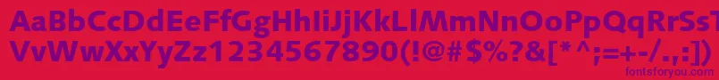 PfsyntaxBlack Font – Purple Fonts on Red Background