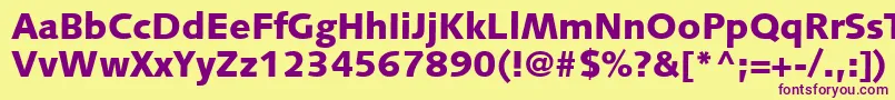 PfsyntaxBlack Font – Purple Fonts on Yellow Background