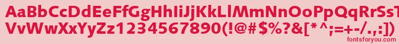 PfsyntaxBlack Font – Red Fonts on Pink Background