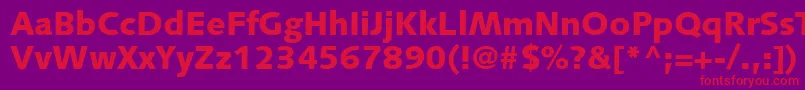 PfsyntaxBlack-Schriftart – Rote Schriften auf violettem Hintergrund