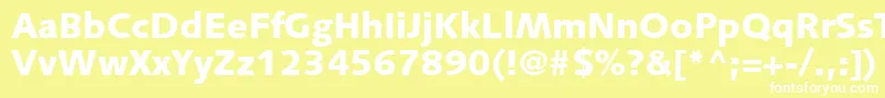 PfsyntaxBlack Font – White Fonts on Yellow Background